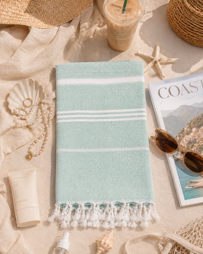 Serviette de plage estivale européenne – 100×180 cm